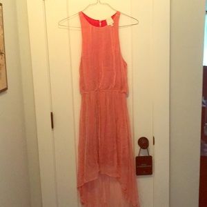 Ella Moss high-low coral dress